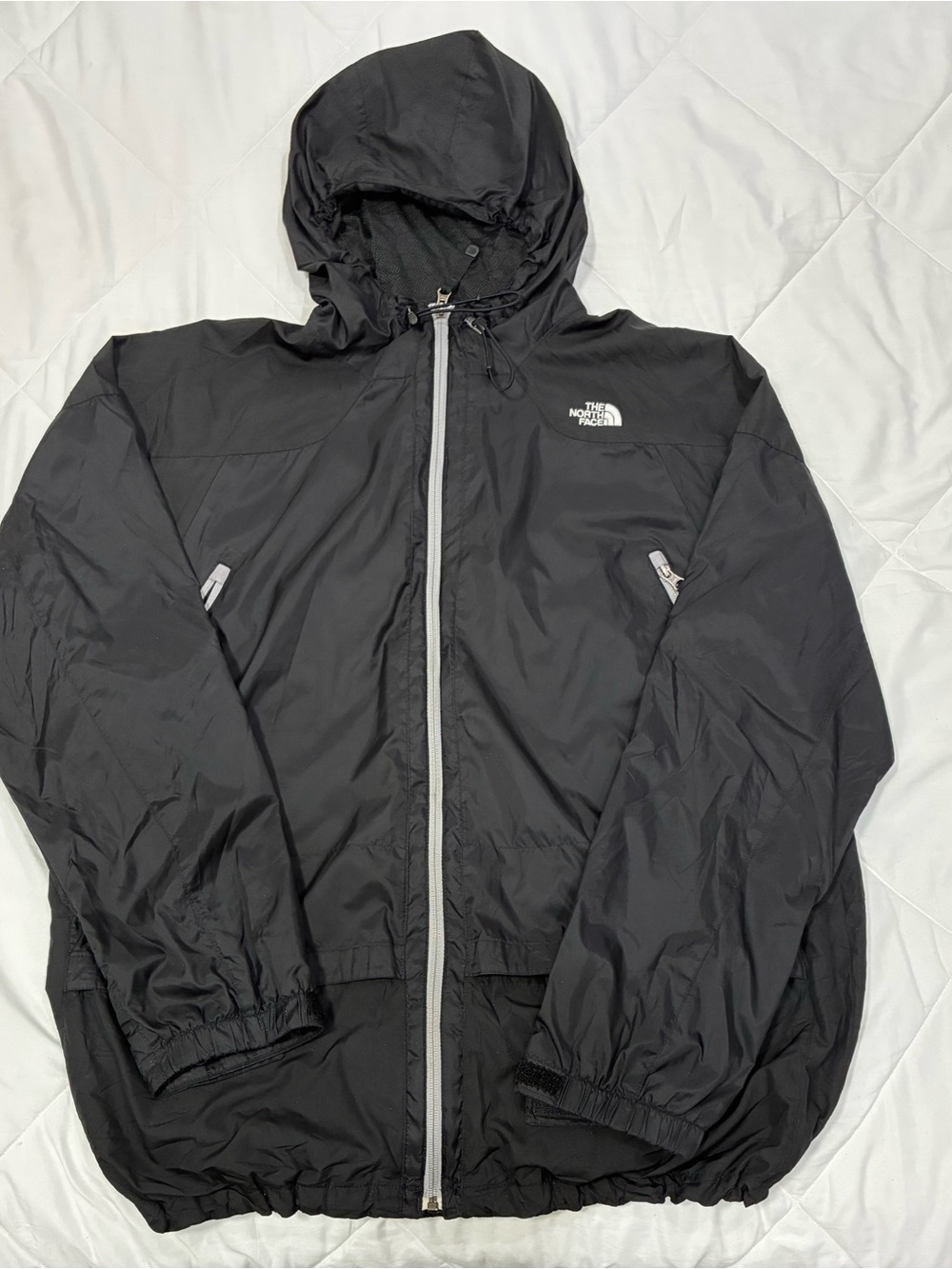 The North Face Black Hooded Windbreaker Jacket